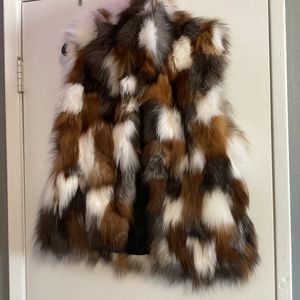 Adrienne Landau Real Fox Fur Vest